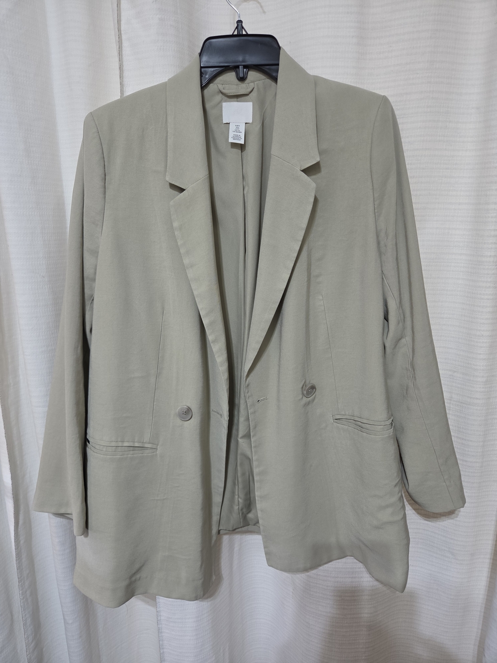 H&M Oversized Blazer in Light Sage Green